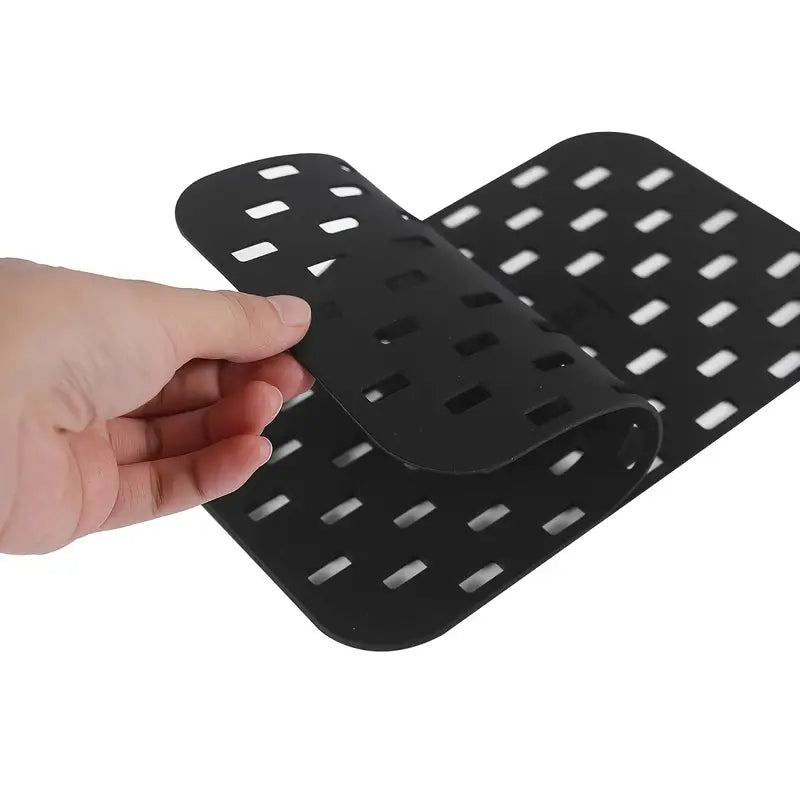 2pcs Black Silicone Mats for Air Fryer