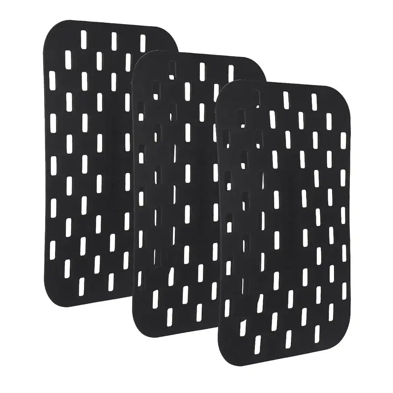 2pcs Black Silicone Mats for Air Fryer