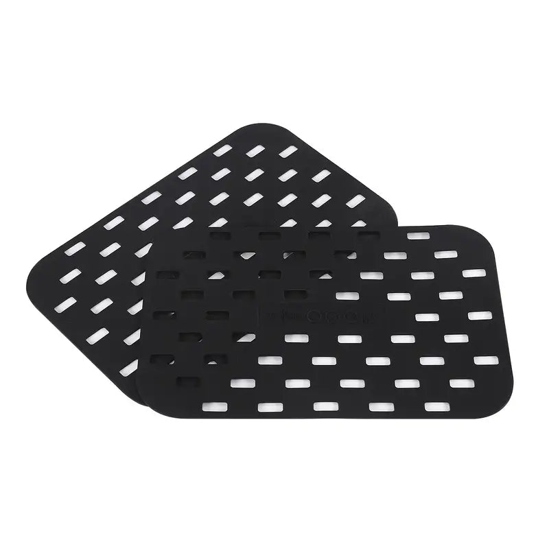 2pcs Black Silicone Mats for Air Fryer